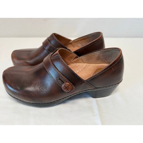Dansko Solstice Brown Leather Clog, Women's Size 40 - Picture 2 of 8